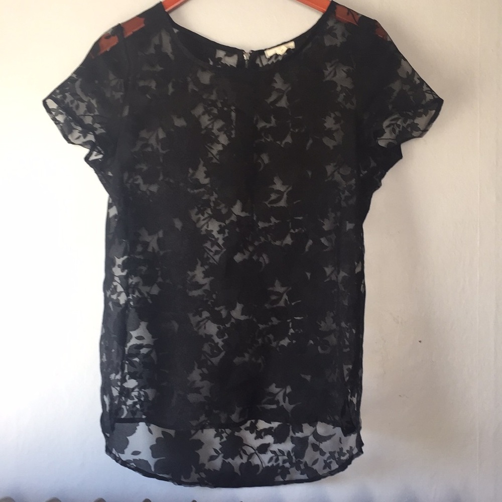 Sheer Floral Blouse